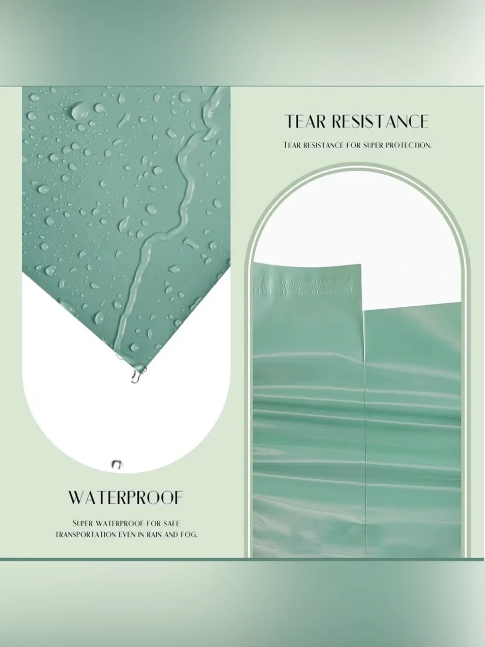 20 Metronic Poly Mailer Bags 10x13 in Grayed Jade Green